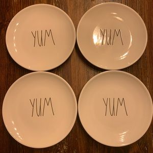 RAE DUNN - 2018 side plates ‘YUM’